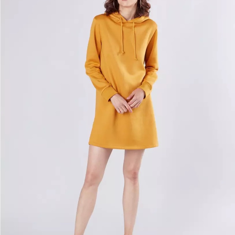 Calvin Klein Mustard Long Sleeve Dress NWT